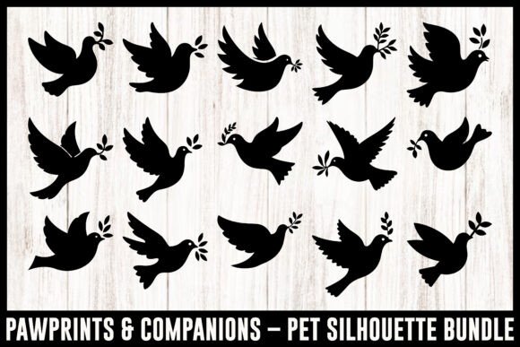 Download Peace Doves Silhouette Vector Bundle - Premium Resources