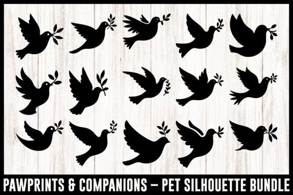 Download Peace Doves Silhouette Vector Bundle - Premium Resources