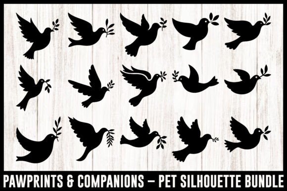 Download Peace Doves Silhouette Vector Bundle - Premium Bundle