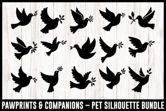 Download Peace Doves Silhouette Vector Bundle - Premium Resources