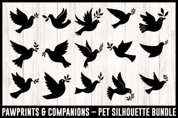 Download Peace Doves Silhouette Vector Bundle - Premium Resources