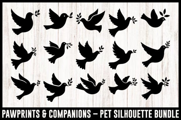 Download Peace Doves Silhouette Vector Bundle - Premium Resources