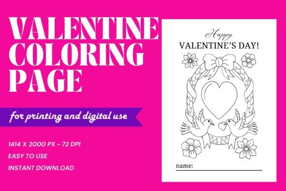Download Love Wedding Coloring Page Printable - Premium Resources