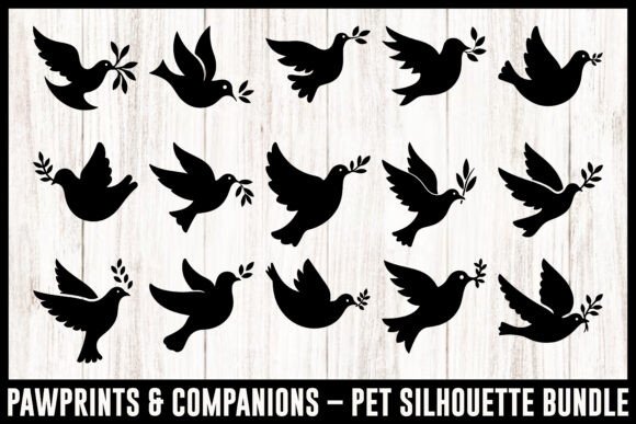 Download Peace Doves Silhouette Vector Bundle - Premium Resources