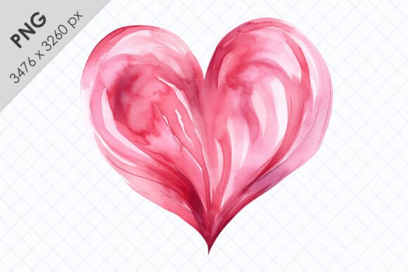 Download Watercolor Heart Clipart - PNG Element - Premium Bundle