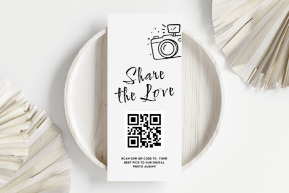 Download Share the Love QR Code Wedding Card - Premium Resources